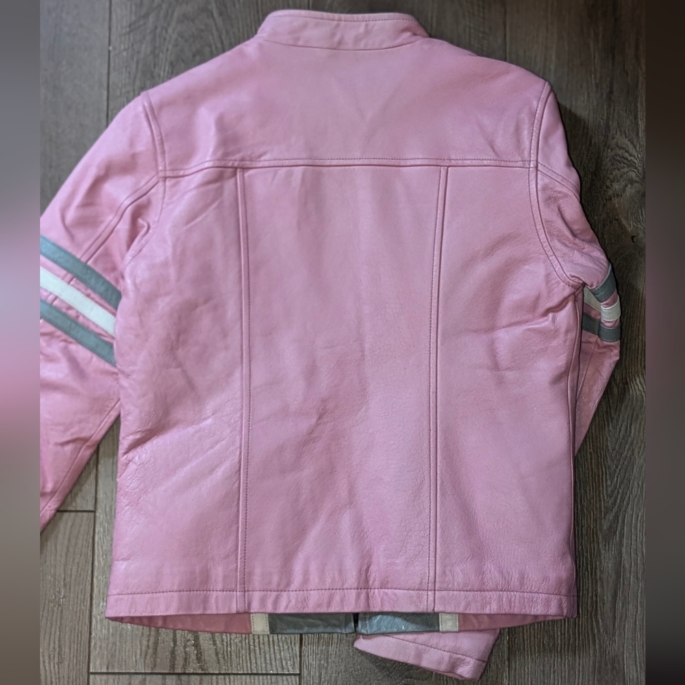 Teen/Jr Racing Leather Jacket - Picture 7 of 12